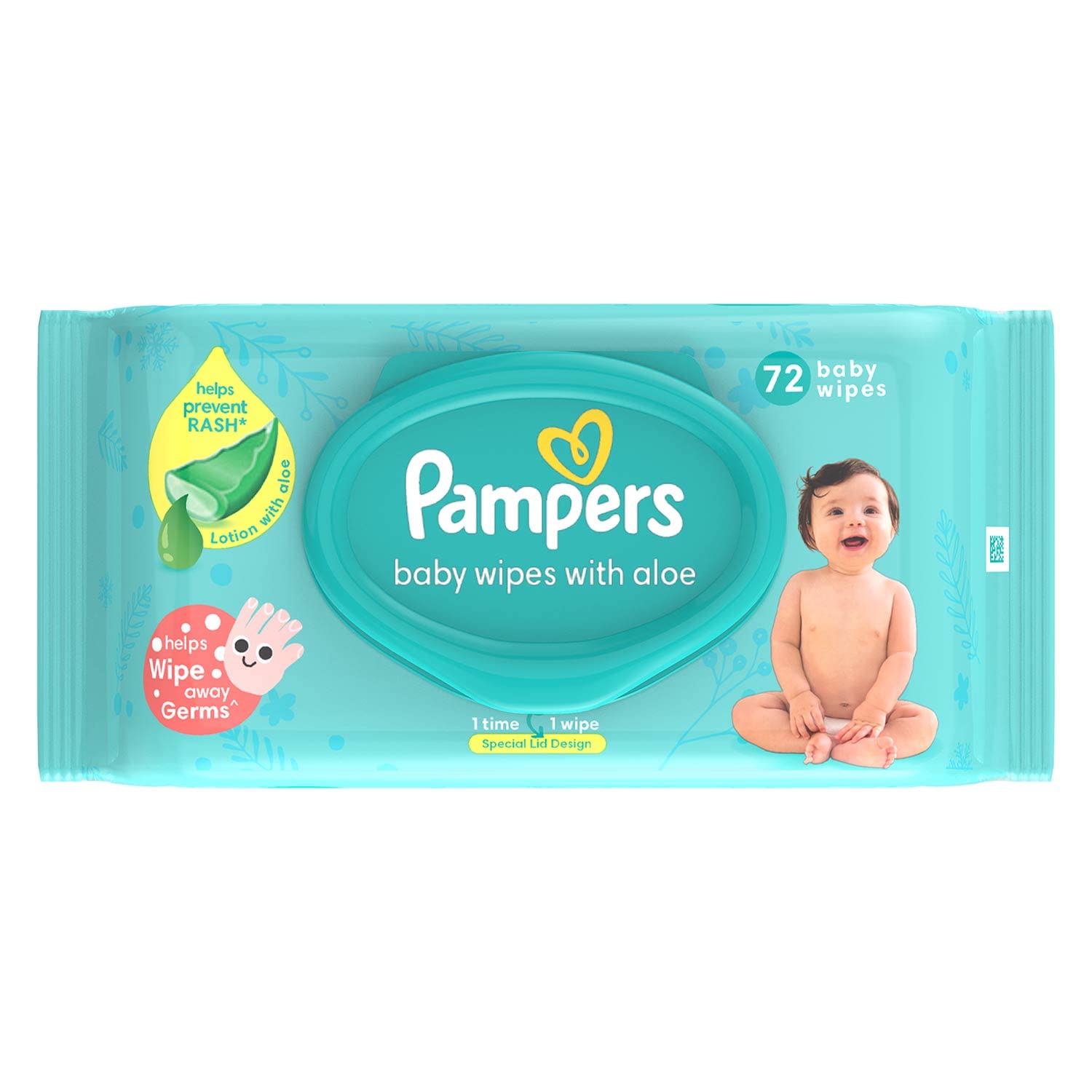 Pampers Baby Gentle Wet Wipes with Aloe Vera, 72 Wipes