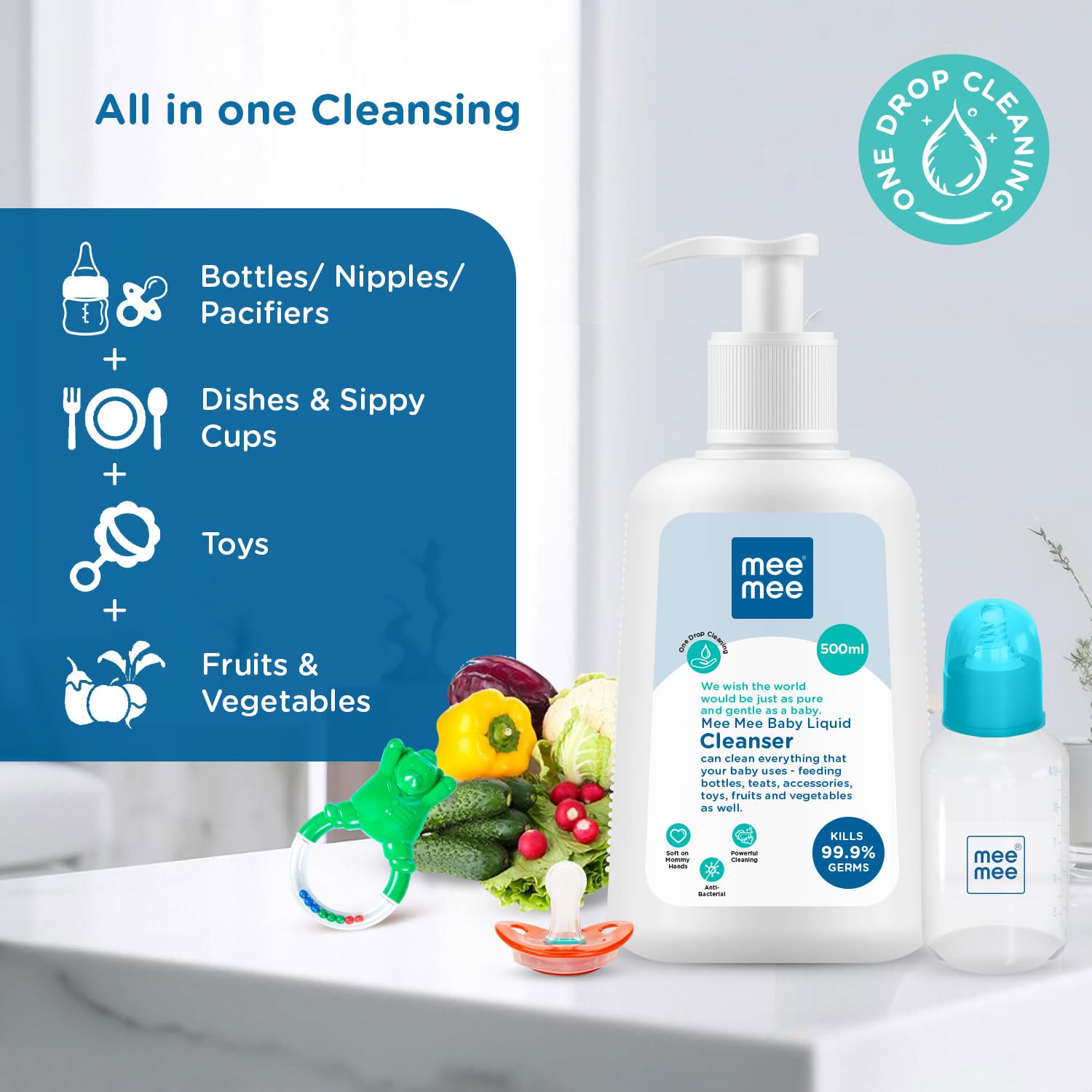 Baby Accessories And Vegetable Liquid Cleanser (500ML)