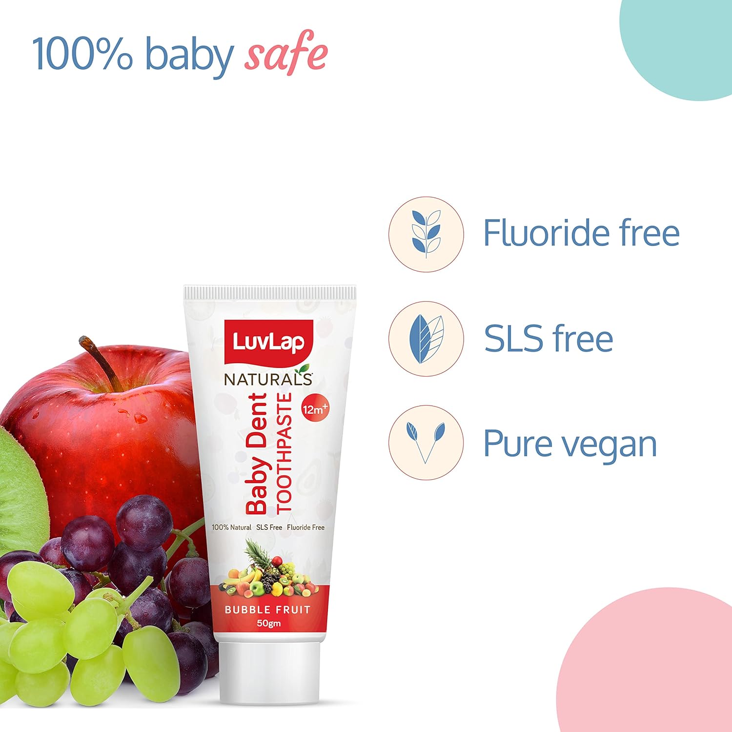 LuvLap Naturals 100% Natural Baby Toothpaste (50GM)